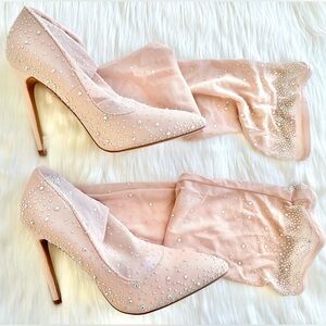 SPARKLE MESH HEELS